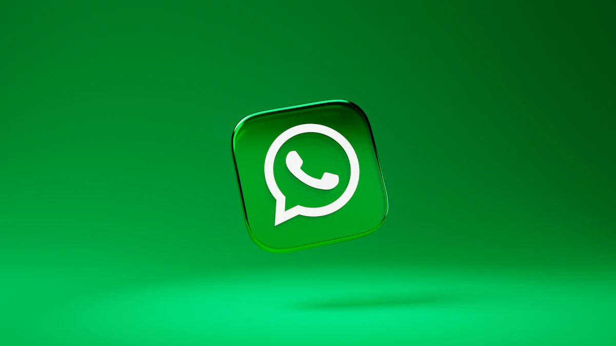 Ícone do WhatsApp em destaque sobre um fundo verde