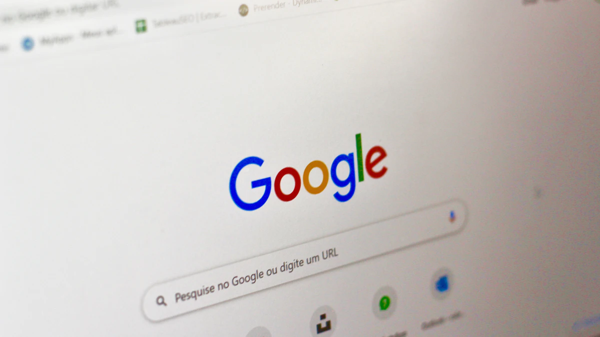 Tela de computador com a página inicial de pesquisa do Google em português